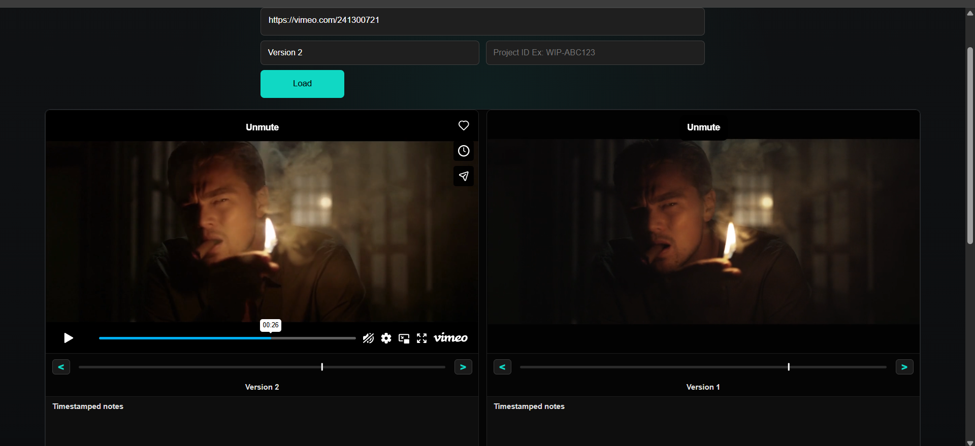 Timestamp Note dashboard