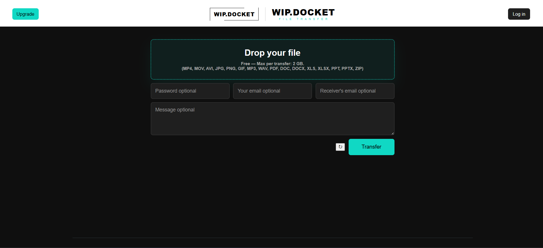File Transfer dashboard